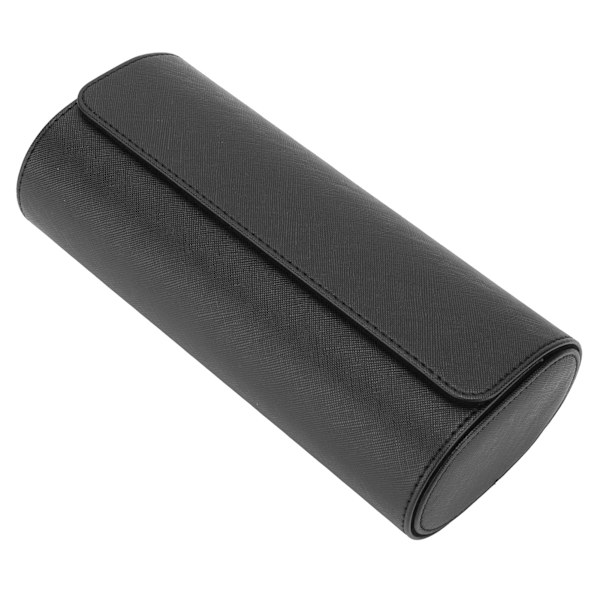 3 Fack Professionell PU Läder Klockförvaringslåda Resa Portabelt Klockfodral Organizer