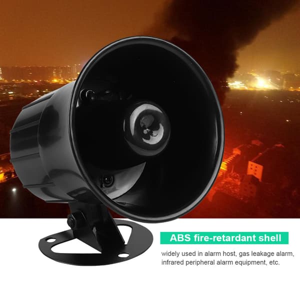 Utomhussäkerhetslarmsystem med 15dB Hög Horn Siren Högtalare - DC 12V