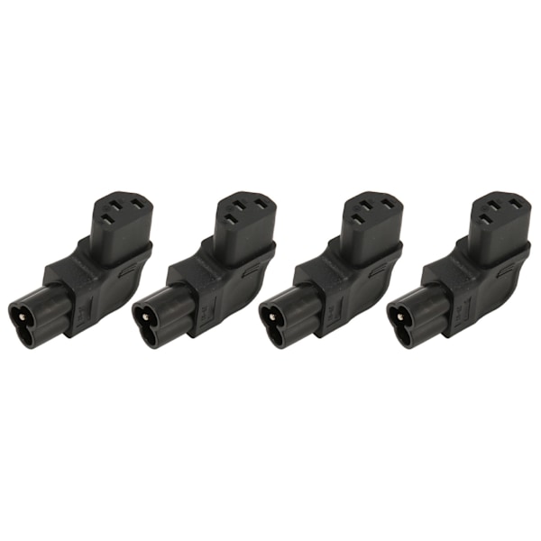 IEC320 C6 til C13 Strømadapter 90 Grader 2.5A‑10A 250V Strømstikadapter til UPS Computerstik 4 stk