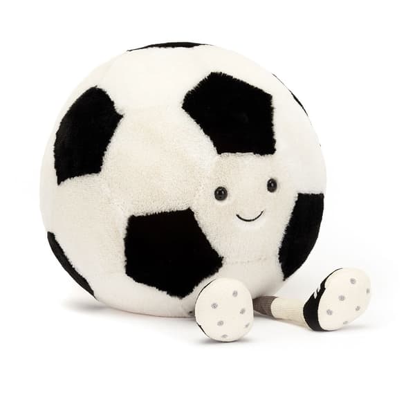 【03】Jellycat 31 cm Amuseables Sport Fodbold blødt legetøj~CJY
