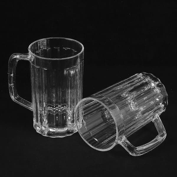 st 500 ml genomskinlig ölmugg kopp plast ölmugg juicekopp hushållsvattenkopp 8X8CM
