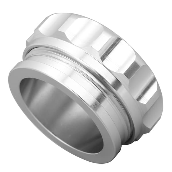 Bränsle Vattentank Påfyllningshals Lock Kit 1.9in Innerdiameter Aluminium Universal för Bil Silver