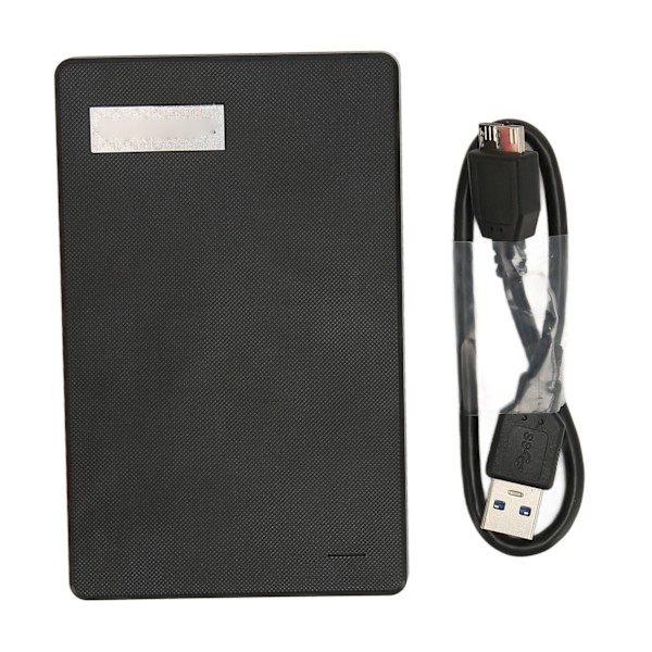 2,5 tuuman kiintolevypesä 5 Gbps USB 3.0 - SATA III ulkoinen kotelo 7–9,5 mm:n SATA III II I SSD -tuelle UASP BOT musta