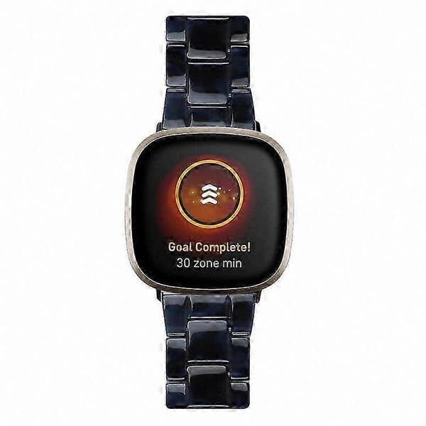 20 mm harpiksrem med spænde i rustfrit stål til Fitbit Versa 4/Sense 2 udskiftningsurrem Dark Blue