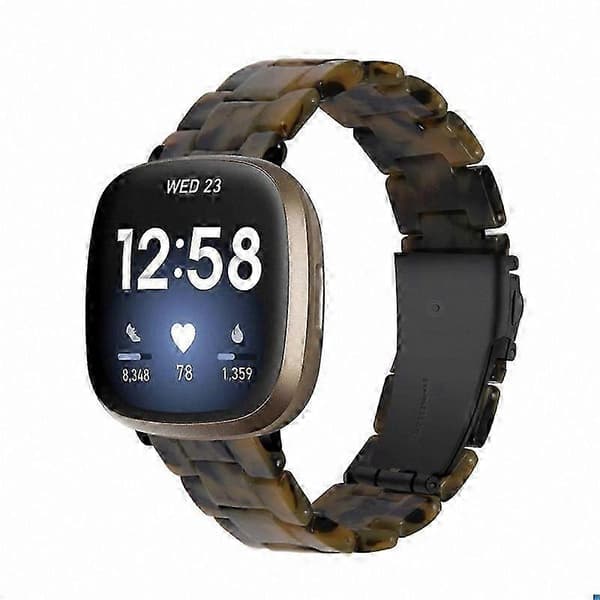 20 mm harpiksrem med spænde i rustfrit stål til Fitbit Versa 4/Sense 2 udskiftningsurrem Matte Army Green