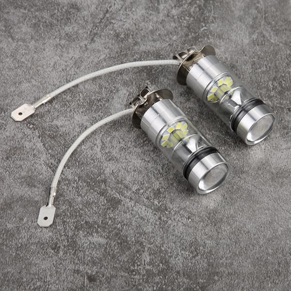 2st H3 6000K 100W LED 20-SMD Högeffekts Dimljus DRL Glödlampor HID
