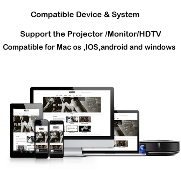 Dual Band HD Trådløs Display Receiver til Android og Windows - WiFi Display Dongle Adapter 2.4G/5G