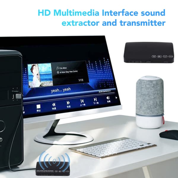 4K 60Hz HD Multimedia Interface Bluetooth Lähetin TV:lle ja PC:lle