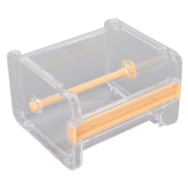 Transparent Multi Masking Tape Cutter Dispenser Synlig Rullteiphållare för Hemmakontor Skola Orange