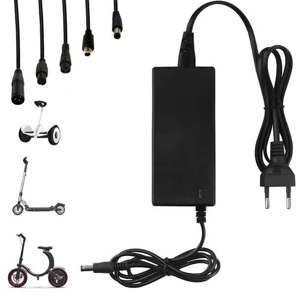 【03】42V 2A Oplader med 5 stik til Scooter 36V Lithium Batteri Elcykel Scooter Batterioplader