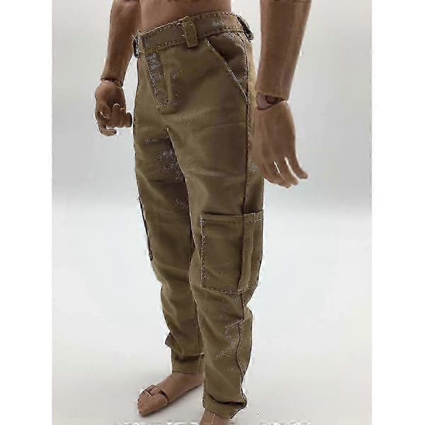 1/6 skala sorte bukser til 12-tommer actionfigurer - stilfuldt dukketøjstilbehør