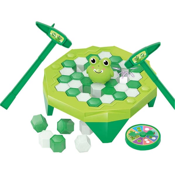 Baby Trap Break Ice Game Interaktiv Dyrefigur Isblok Slå-Spil til Småbørn til Børn Grøn