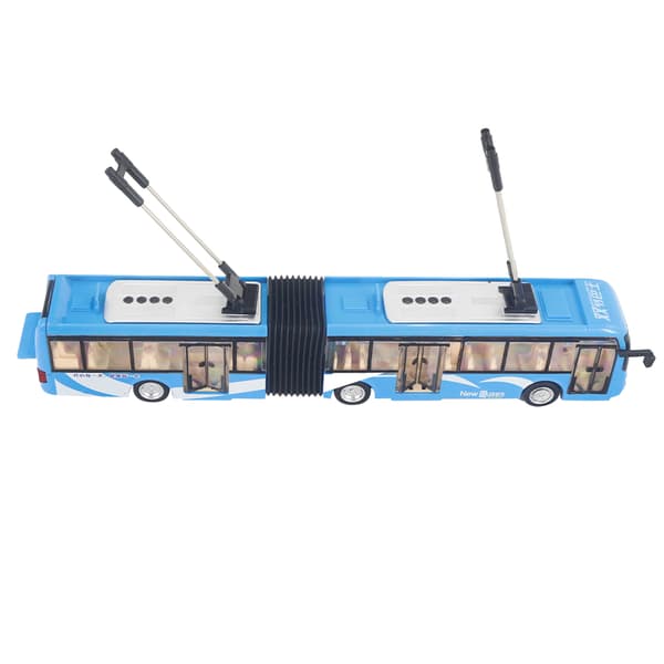 1:48 CS0133 Elektronisk Bybus Lys Bil Pædagogisk Legetøj til Børn Trafikmodel (Blå)