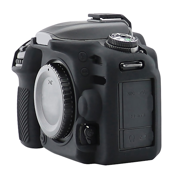 Til Nikon D7500 Kamerahus Cover Blød Silikone Beskyttende Sort