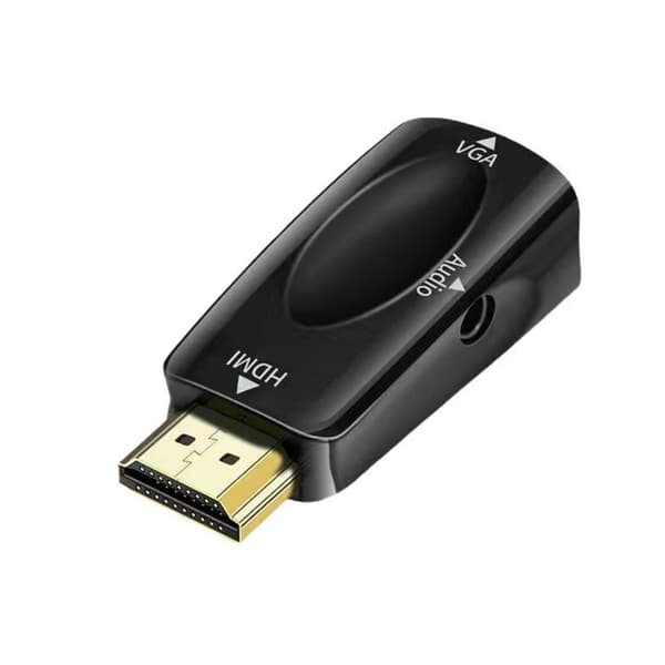 HDMI-VGA-sovitin 3,5 mm AUX-liitännällä