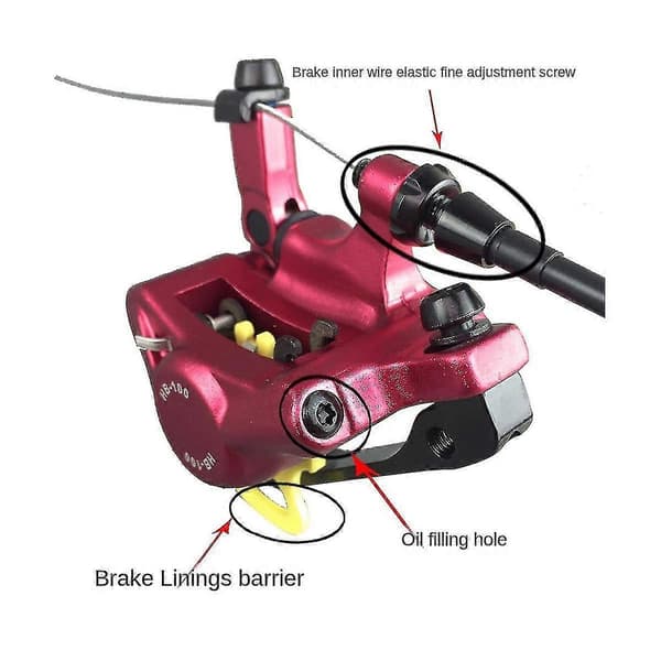 Zoom Hb100 Mountain Line Pulling Hydrauliske Skivebremsekaliber For & Bag Cykelbremsedele Sort Black