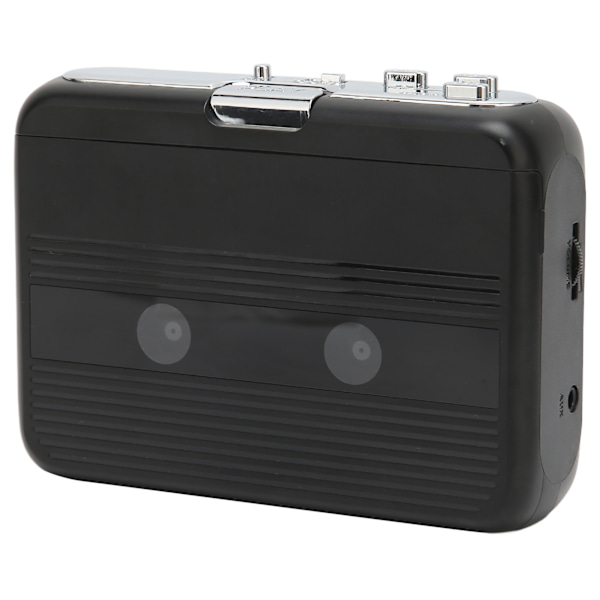 TON007B Bluetooth Kassetteafspiller med Hovedtelefon Auto Reverse Funktion Stereo Kassetteafspiller Sort