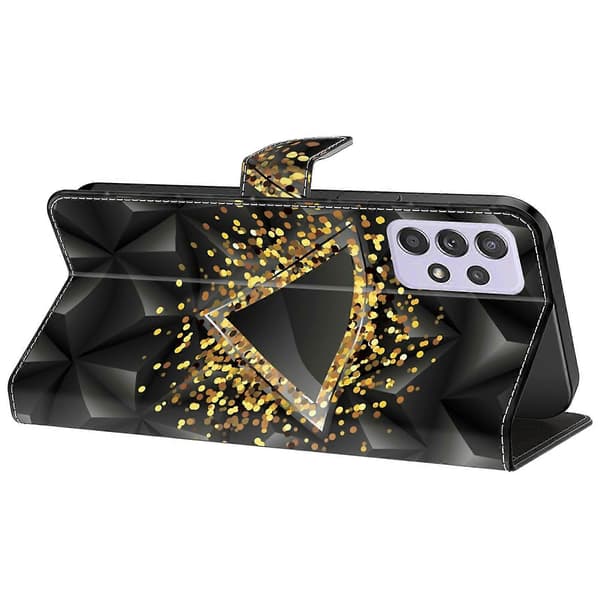 【03】For Samsung Galaxy A52 4G/ 5G/ A52s 5G Case Pattern Print Flip Folio Leather Phone Cover Rhombus