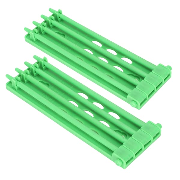 2 stk. Duefodringsringholder Plastik Duebånds Rack Ramme til Papegøjer Kylling And Ørnefodring Grøn