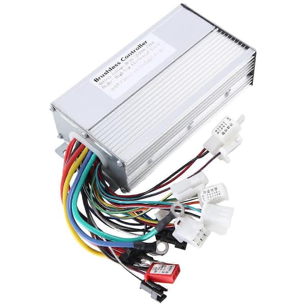 【03】48V 60V 64V 72V 1000W 1500W Elektrisk Controller 12 Rør Dobbelt Tilstand E-Bike Børsteløs Controller Hastighed Silver