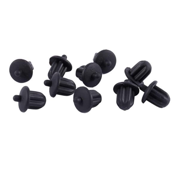 30X sort gummi 6,35 mm lydstik PC DVD mikrofonstik støvhætte Musta