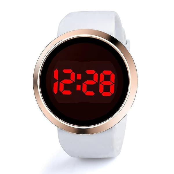 mode vattentät herr LED pekskärm dag datum silikon armbandsur