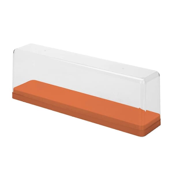 Actionfigur Förvaringslåda Dammtät Stapelbar Transparent Tecknad Figur Docka Displayfodral Orange