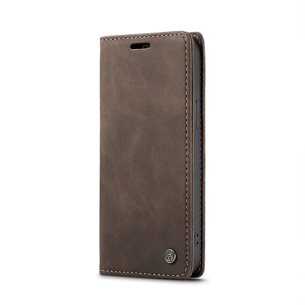 【03】Kompatibel med iPhone 16e Plånboksfodral CASEME 013 Series PU Läder Telefonfodral Stativ Multicolor Multicolor Coffee