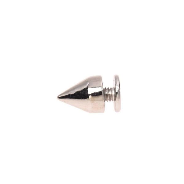 200 st metallkon skruvspikar stud lädertyg hantverk DIY goth punk plats Silver