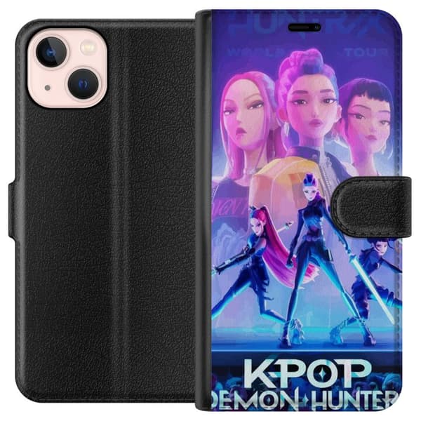 【03】Kompatibelt plånboksfodral för Apple iPhone 13 Trendiga KPop Demon Hunters dockfigur Lommeboketui