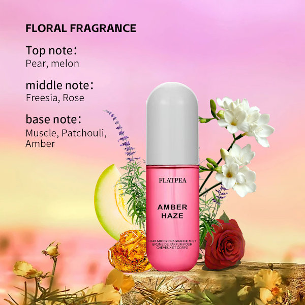 Kapsel-type hår- og kropsduftspray, Parfume Mist Spray Sæt med fire