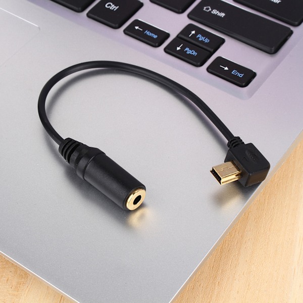 Lydmikrofon USB MIC Link Adapter Connector Kabelledning Til GoPro Hero 3 4