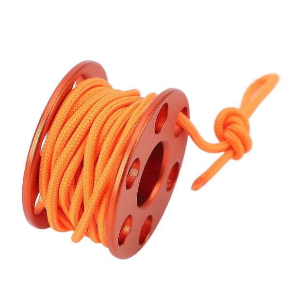 Orange aluminiumlegering dykkerfingerhjul med selvlysende nylonsnor