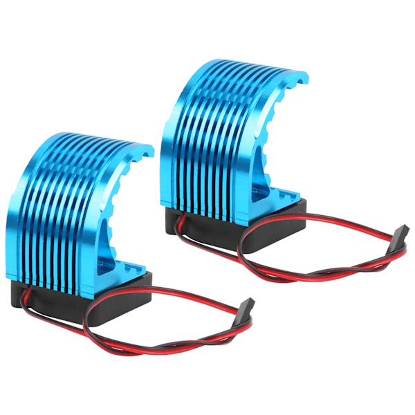 2 stk. Motor køleplade i aluminiumslegering 42MM Universal børsteløs motorkøleventilator til RC-bil