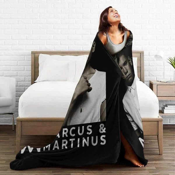 【03】Superbløde Marcus & Martinus Komfortable Plaider til Alle Årstider, Lette Varme Tæpper, Velegnede som Sofaplaider til Voksne og Børn 80x60in 200x150cm