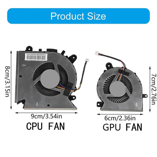 CPU GPU-køleblæser til GF65 Thin 10SD 10SDR 10SE Køleblæser CPU GPU Grafikkort Køleradiatorer CPU fan