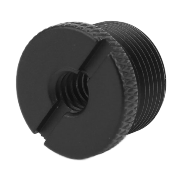 1/4 tum hona till 5/8 tum hane gängadapter Aluminiumlegering Mikrofon Skruvadapter Svart F18A