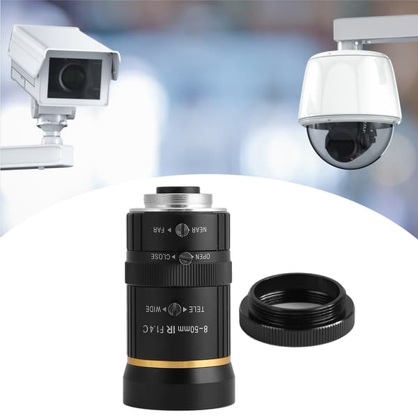 8-50mm 3MP 1/2 Manuellt Bländare C-Mount Säkerhetskameralins CCTV