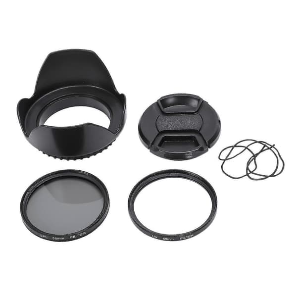 Cpl UV-filterkit 58 mm för 700d 100d 600d 1200d motljusskydd Black