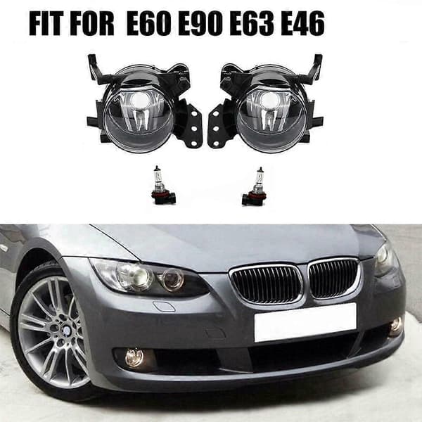 【03】Sumuvalokokoonpano yhteensopiva - 3 5 6-sarjan E60 E61 E90 E91 E63 E64 X3 E83 etupuskurin sumuvalo 63176910 Black