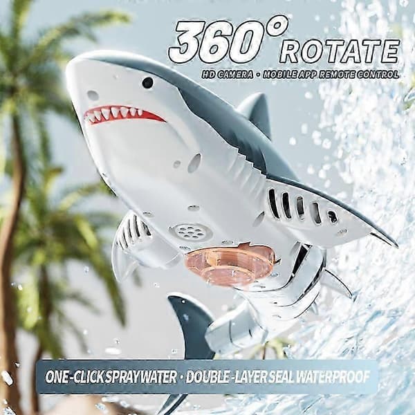 Typ A 4DRC S6ionic Fjärrkontroll Haj Spray Vattenleksak med Kamera Elektrisk Megalodon RC Leksak, 2