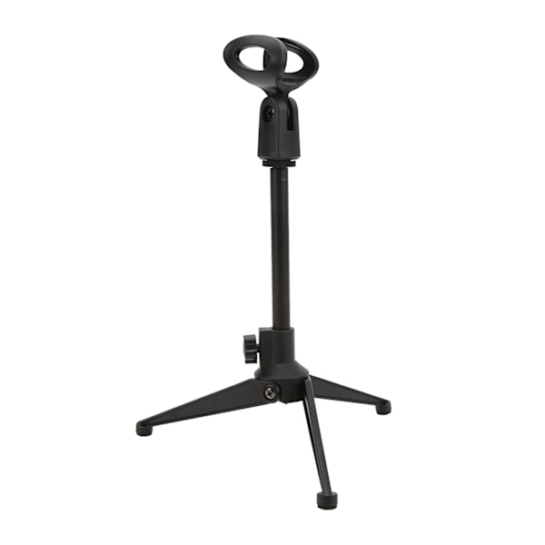 Justerbar Bordmikrofon Tripod Stand Holder Beslag Bord Mikrofonholder med Mikrofonklips til Konference Live Broadcast