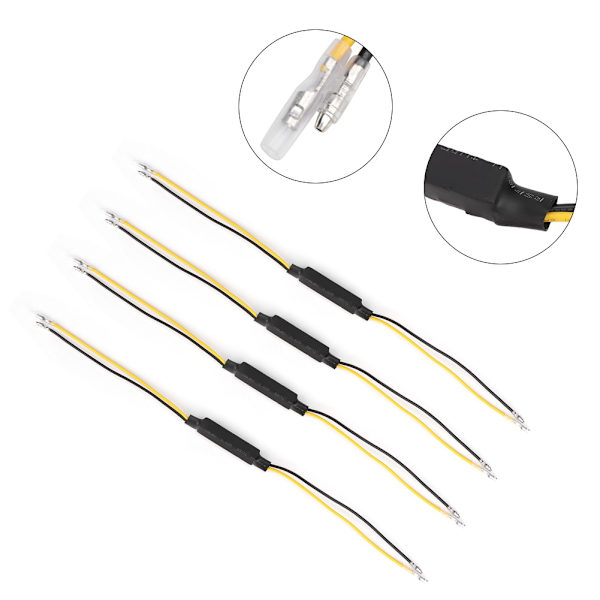 4 stk. 12V-24V 20W Motorcykel LED Blinklysindikator Belastningsmodstand LED-dekoder