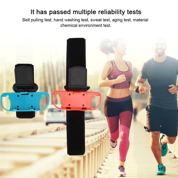 Justerbart elastiskt sportdansarmband benrem för Switch Joy Con speltillbehör