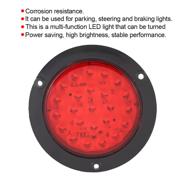Vedenpitävä pyöreä LED-sivuvalaisin perävaunukuorma-autoon (2 kpl)