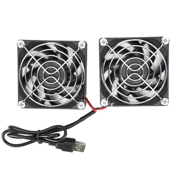 5V USB Strømforsyning Kølende Dobbelt Ventilator Router Varmeafledning Køler til ASUS RTAC68U AC86U EX6200 Tengda AC15
