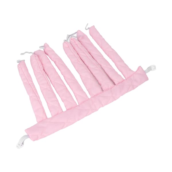 Värmelös Locktång Sovande Hår Lock Styling Roller Band för Kvinnor Flickor Extra Långt Hår Rosa
