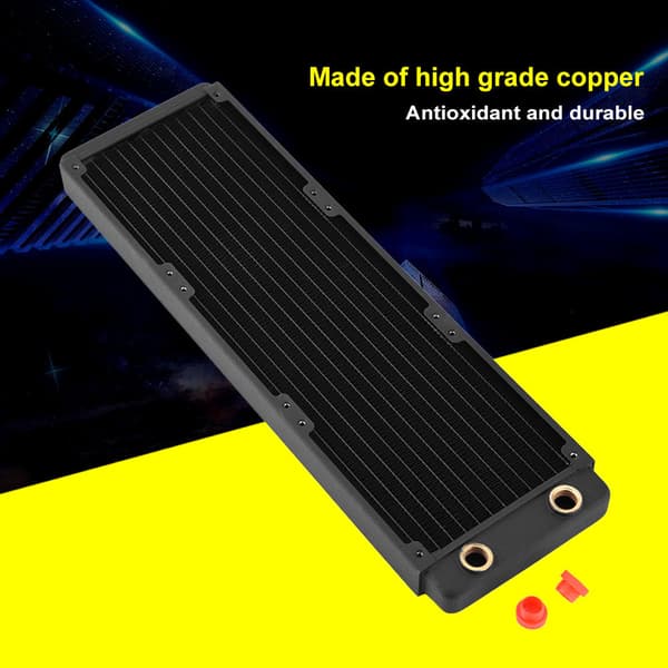 Koppar Radiator Kylfläns Dator Vattenkylning Flytande Värmeväxlare (360mm)