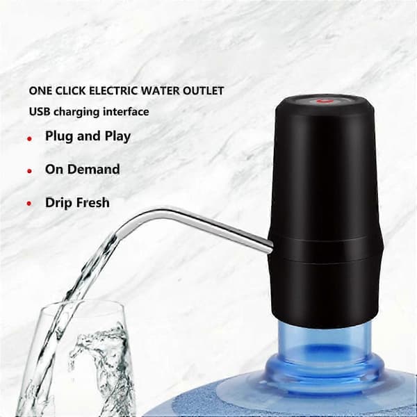 Elektrisk USB-uppladdningsbar automatisk dricksvattenpump för universella 1-5 gallons vattenflaskor, port