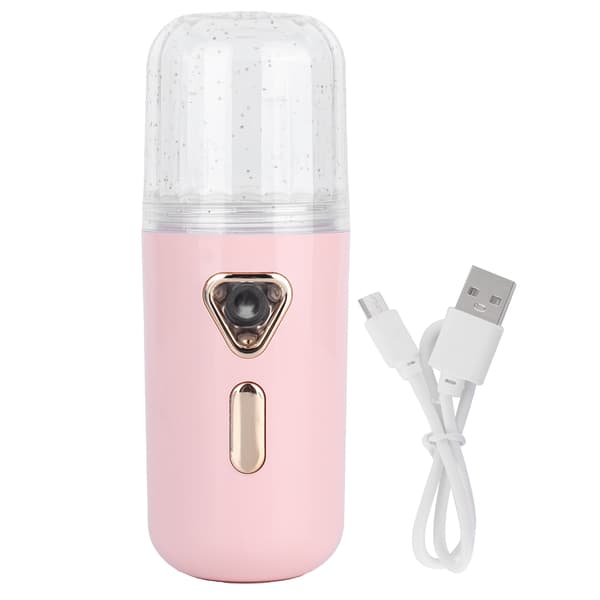 30ml Mini Ansiktsfuktare Bärbar Nano Atomisering USB Laddning Ansiktsmist Sprayer Rosa